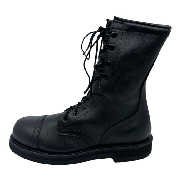 Vtg Addison Shoe Co Black Safety Work Boots Men's Sz 14R NWT Punk Grunge Police - Picture 4 of 13